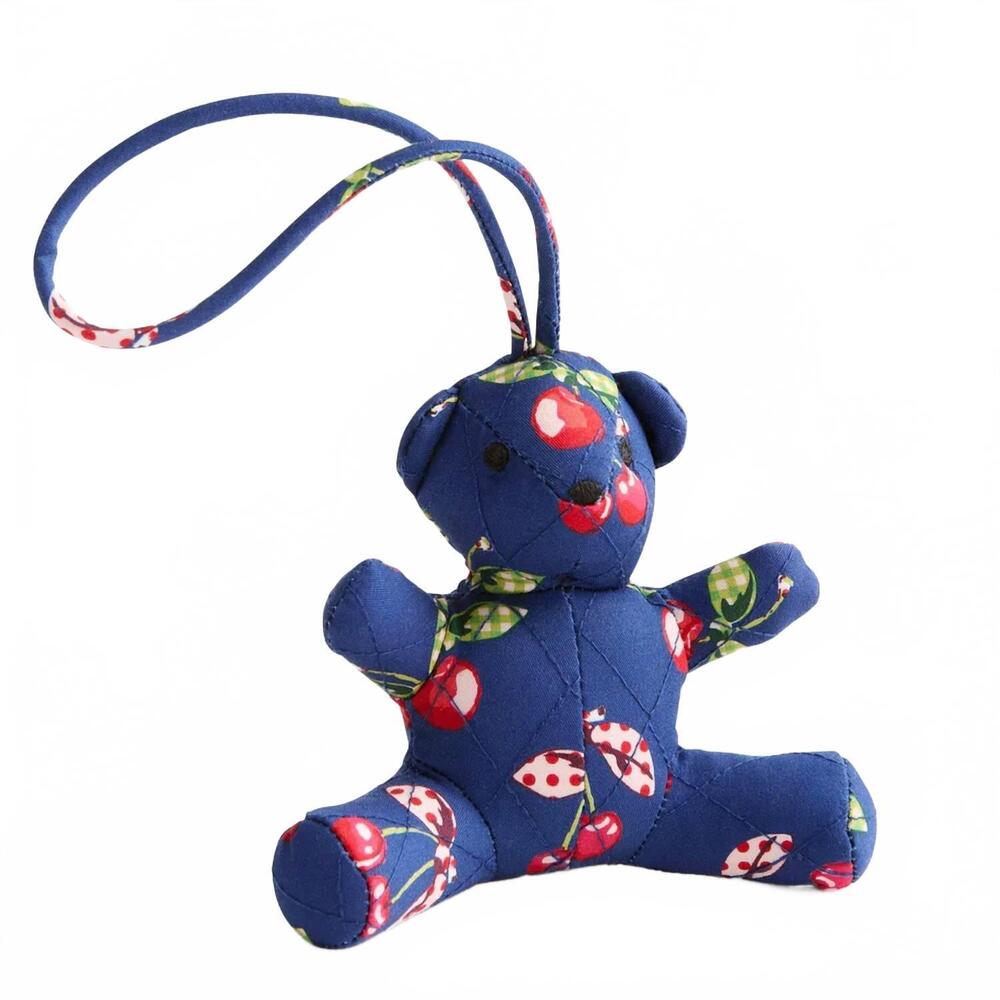NEW VERA BRADLEY women's bitty bear bag charm in cherry picking